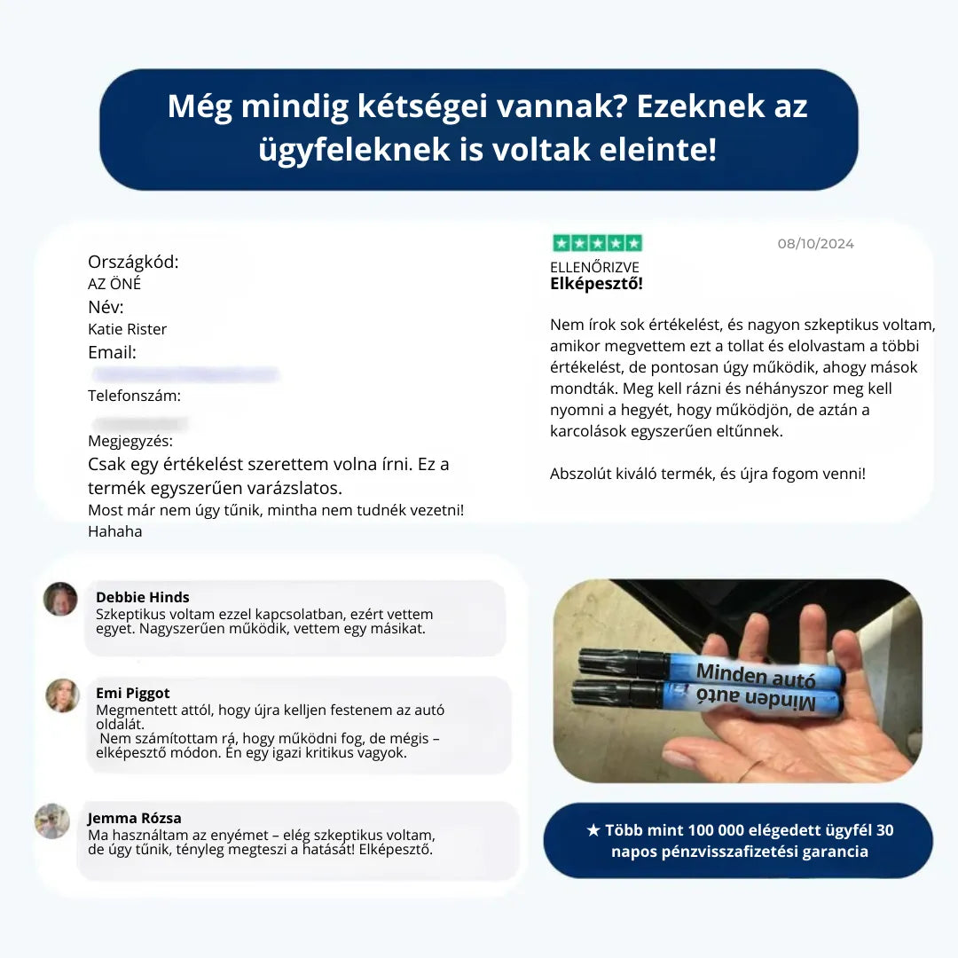 ORYLO | ScratchX™ | Azonnali autókarcolások eltávolítása